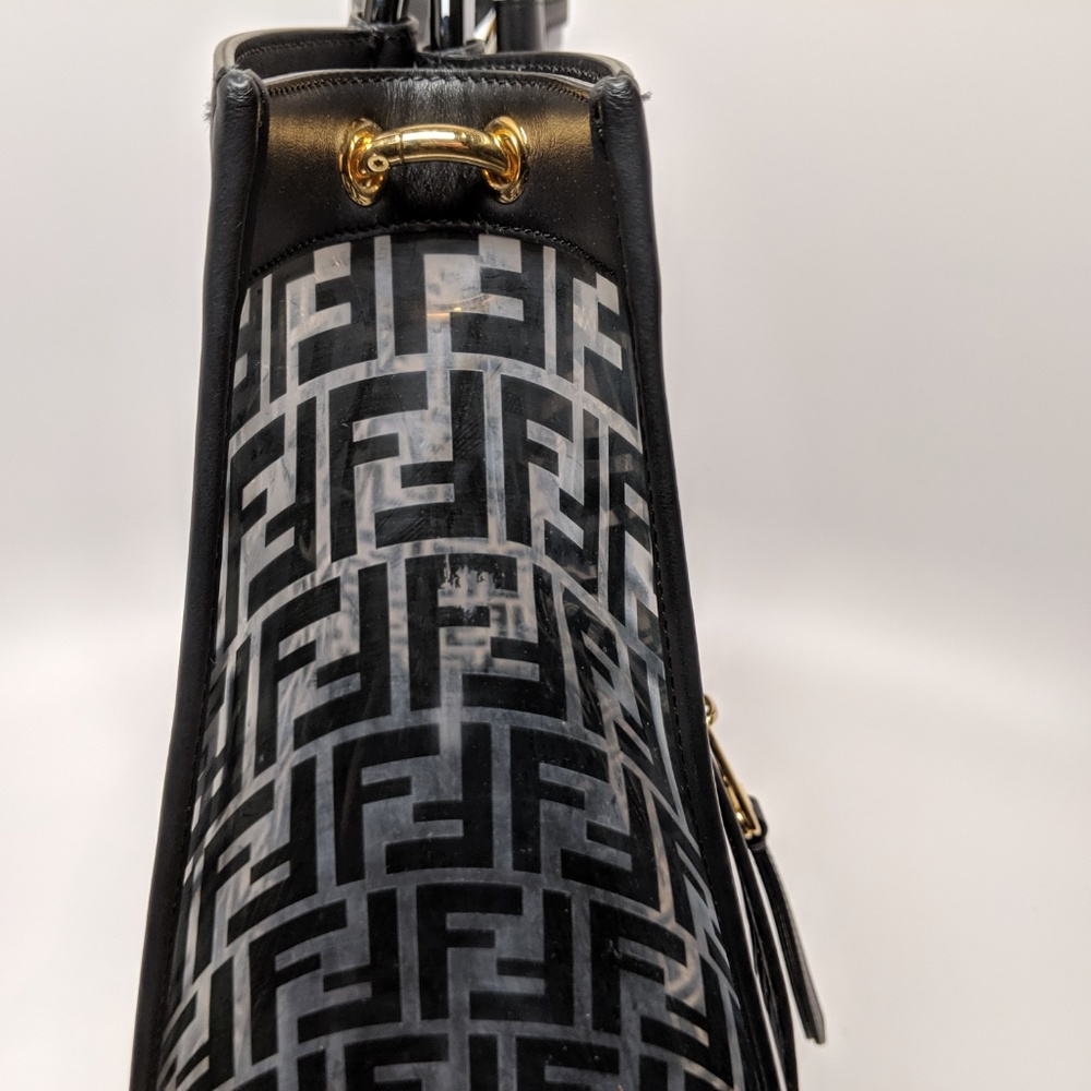 SOLD Fendi Large Black Zucca Shopping Tote - Picture 4 of 8